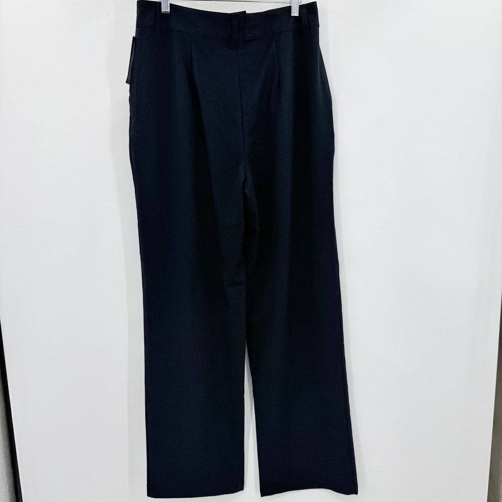 Wild Fable Womens High-Rise Pleated Wide Leg Trousers Black Size 10 NWT - Picture 2 of 4